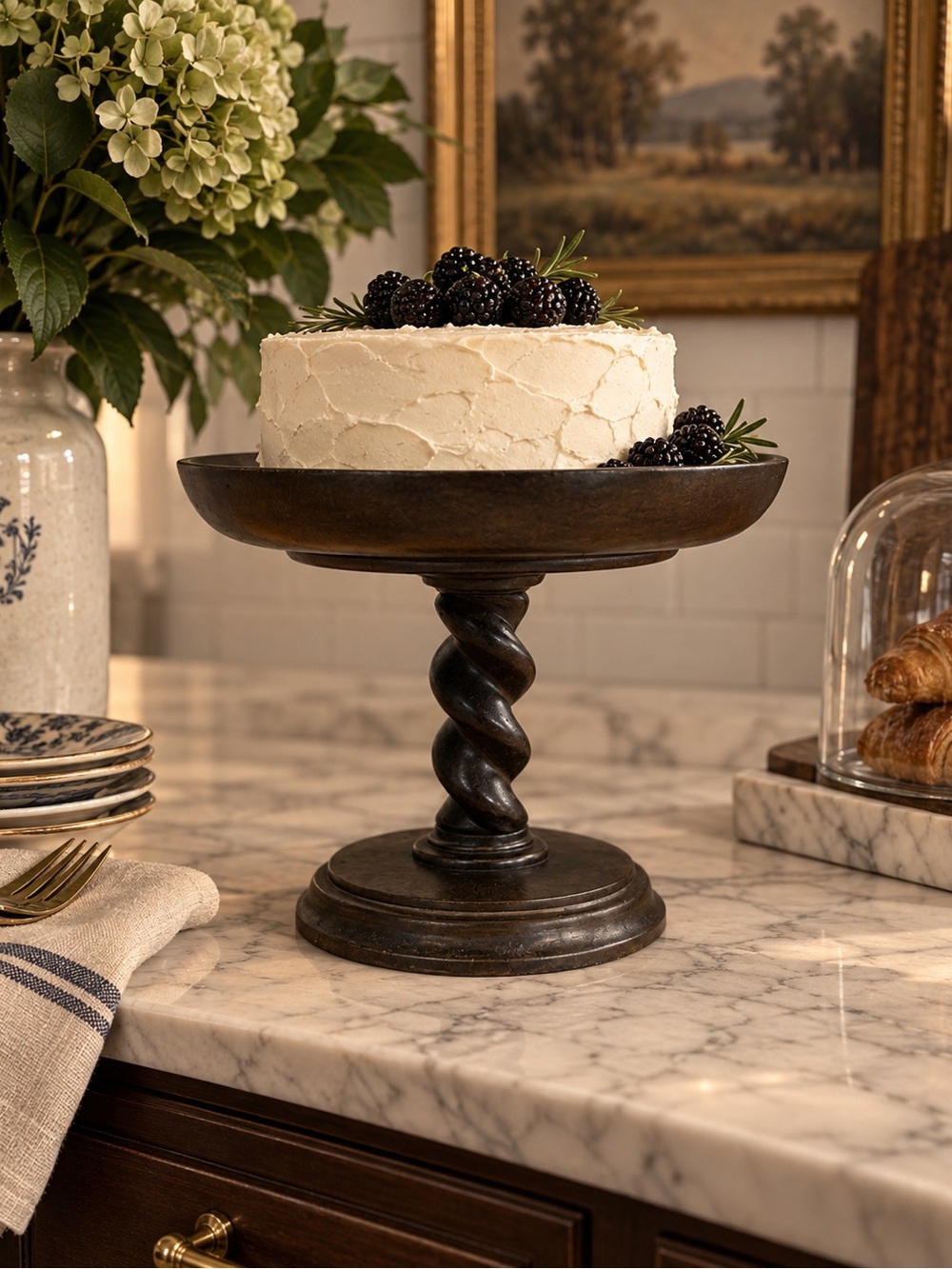 Southern Living at Home Barley Twist Pedestal Cake Stand | Retired Piece